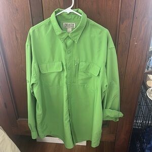 Duluth Trading Green Button-Up Shirt